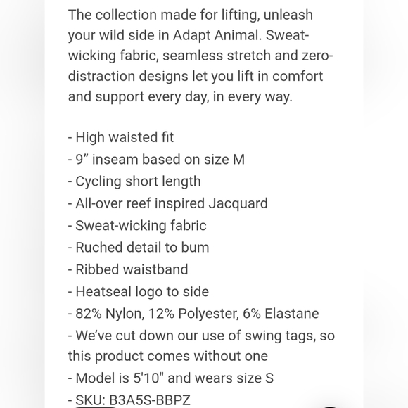 Gymshark adapt animal print cycling shorts - Picture 4 of 4